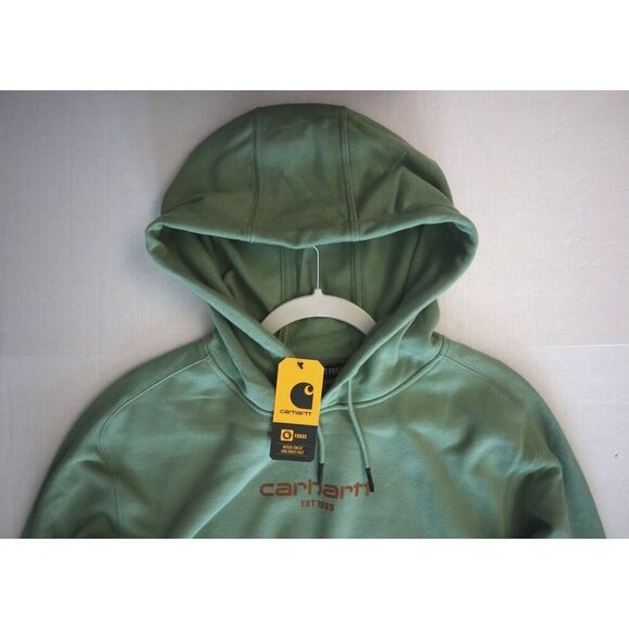 Carhartt Men's Sz M Green Force Relaxed Fit Lightweight Logo Graphic Sweatshirt - Picture 7 of 10